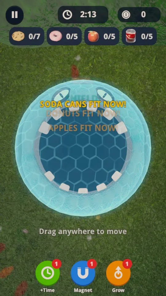 Shield dome over the monster mouth
